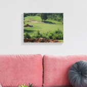 Golfbaan landschap canvas afdruk (Insitu (Woonkamer))