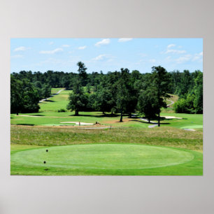 Golfbaan landschap poster