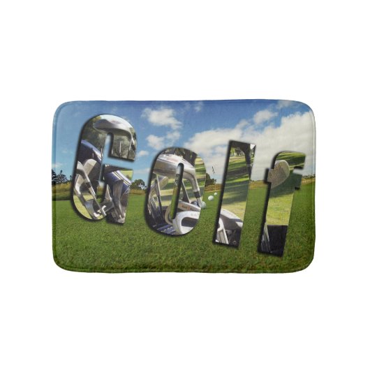 Golfbaan Logo, Memory Foam Badmat (Voorkant)