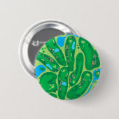 golfbaan met groene golfbaan ronde button 5,7 cm (Voorkant /achterkant)
