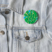 golfbaan met groene golfbaan ronde button 5,7 cm (In situ)