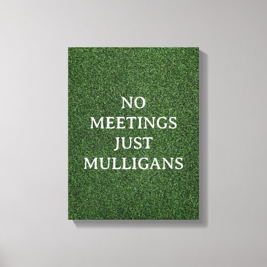 Golfbaan met je eigen tekst op de green voor golfe canvas afdruk (Voorkant)