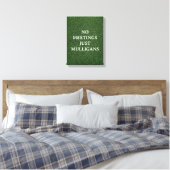 Golfbaan met je eigen tekst op de green voor golfe canvas afdruk (Insitu (Slaapkamer))