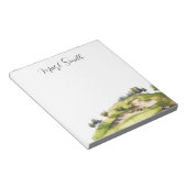 Golfbaan met Naam cadeaus voor golfer Notitieblok (Schuin)