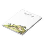 Golfbaan met Naam cadeaus voor golfer Notitieblok (Linkerzijde)
