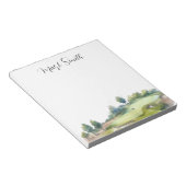 Golfbaan met Naam cadeaus voor golfer Notitieblok (Schuin)