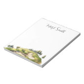 Golfbaan met Naam cadeaus voor golfer Notitieblok (Linkerzijde)