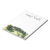 Golfbaan met Naam cadeaus voor golfer Notitieblok (Linkerzijde)