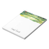 Golfbaan met Naam cadeaus voor golfer Notitieblok (Linkerzijde)