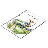 Golfbaan met Naam cadeaus voor golfer Notitieboek (Linkerzijde)