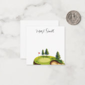 Golfbaan met Naam cadeaus voor golfer Notitiekaartje (Voorkant / Achterkant in situ)