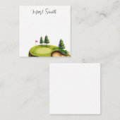 Golfbaan met Naam cadeaus voor golfer Notitiekaartje (Voorkant / Achterkant)