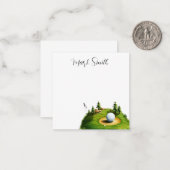 Golfbaan met Naam cadeaus voor golfer Notitiekaartje (Voorkant / Achterkant in situ)