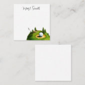 Golfbaan met Naam cadeaus voor golfer Notitiekaartje (Voorkant / Achterkant)