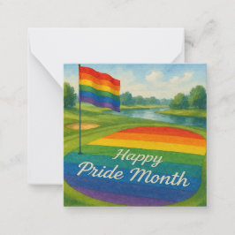 Golfbaan om de Pride te vieren Notitiekaartje
