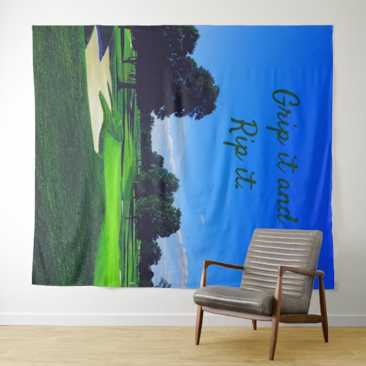 Golfbaan Pak het en ruk het Wandkleed (In Situ (horizontaal))