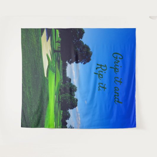 Golfbaan Pak het en ruk het Wandkleed (Voorkant (horizontaal))