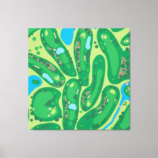 Golfbaan Par Golfbaan Groen Canvas Afdruk (Voorkant)