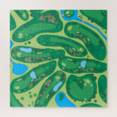 Golfbaan par groen landschap abstract legpuzzel (Verticaal)