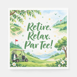 Golfbaan Pensioen Golfer aquarel Servet
