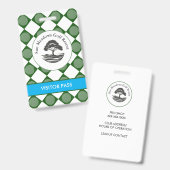 Golfbaan Pers- en gastentoegangsbadge Badge (Voor- en achterkant)