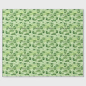 Golfbaan putting green met rode vlag cadeaupapier (Vlak)