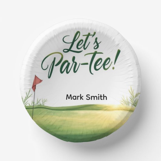 Golfbaan Putting Green Papieren Kommen (Voorkant)