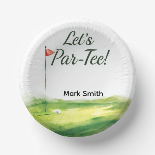 Golfbaan Putting Green Papieren Kommen (Voorkant)