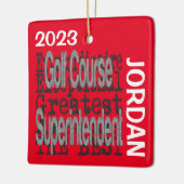 Golfbaan Superintendent Buitengewone CUSTOM Keramisch Ornament (Links)