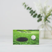 Golfbaan Thema Visitekaartjes Design (Staand voorkant)