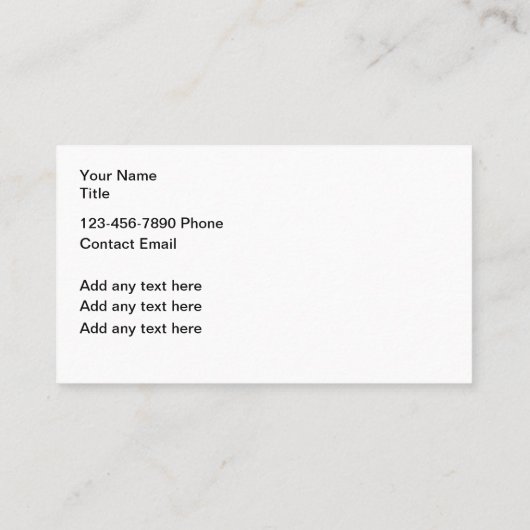 Golfbaan Thema Visitekaartjes Design (Achterkant)