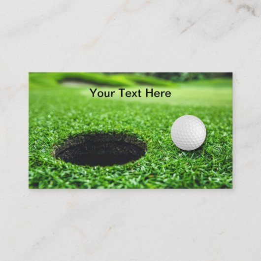 Golfbaan Thema Visitekaartjes Design (Voorkant)