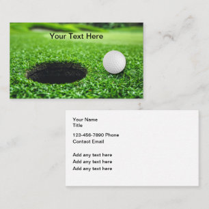 Golfbaan Thema Zakelijke Kaarten Ontwerp Visitekaartje