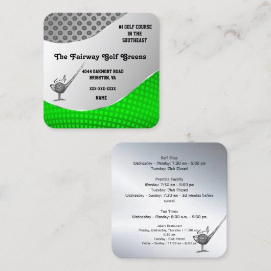 Golfbaan Visitekaartje (Voorkant / Achterkant)
