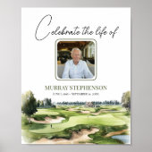 Golfbaan Welkom bij viering van het leven Foto Poster (Voorkant)