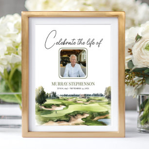 Golfbaan Welkom bij viering van het leven Foto Poster