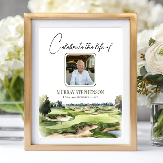 Golfbaan Welkom bij viering van het leven Foto Poster