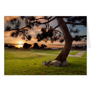 Golfbaan Zonsondergang
