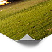 Golfbaan Zonsondergang Poster (Hoek)