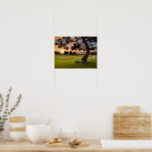 Golfbaan Zonsondergang Poster (Keuken)