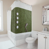 Golfbadkamer met golfbal met putter douchegordijn (In situ)