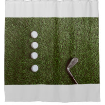 Golfbadkamer met golfbal met putter