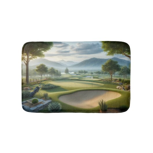 Golfbadmat met Schilderachtig golfbaan Badmat (Voorkant)