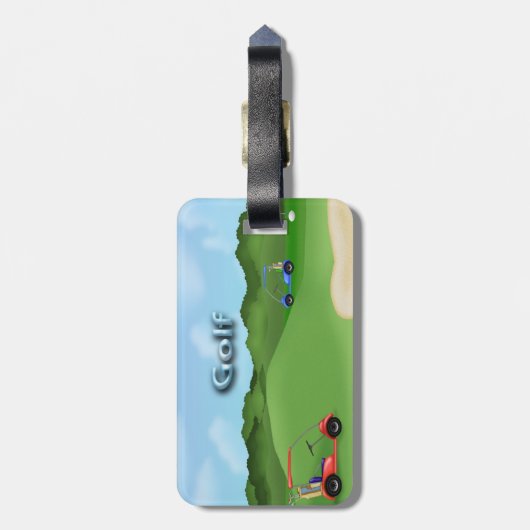 GolfBagagelabel Bagagelabel (Achterkant verticaal)