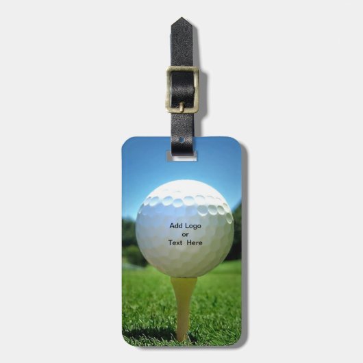 Golfbaglabel On The Tee Bagagelabel (Voorkant verticaal)