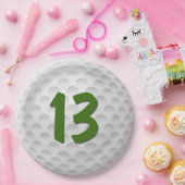 Golfbal 13e Verjaardagspapier Bord (Feest)