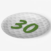 Golfbal 30e Verjaardagspapier Bord (Gekanteld)