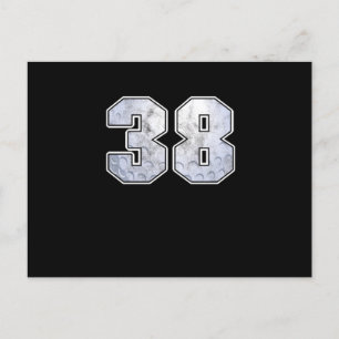 Golfbal 38e verjaardagsfeest Sport Cadeau Briefkaart