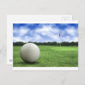Golfbal 4 briefkaart (Voorkant / Achterkant)