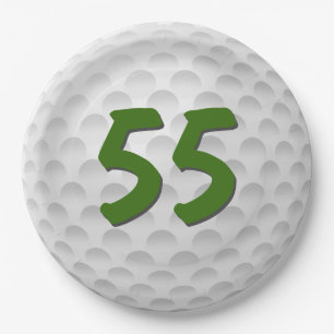 Golfbal 55e Verjaardagspapier Bord